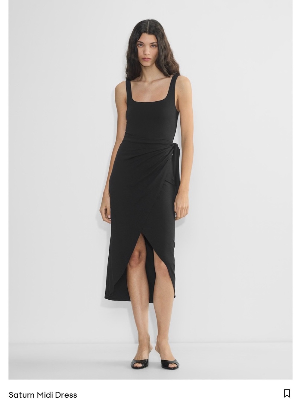 Aritzia Saturn Midi Dress - Black
